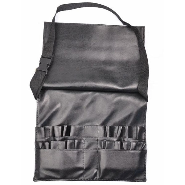 18-piece makeup brush set in a holder that can be attached to the waist