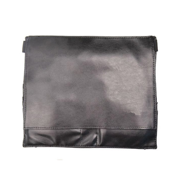 18-piece makeup brush set in a holder that can be attached to the waist