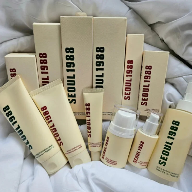 Korean Brand Skin Care Set Seoul 1988 Anti-aging Brightening Eye Cream Sunscreen Anti-wrinkle Essence Rice Cream Essence Water