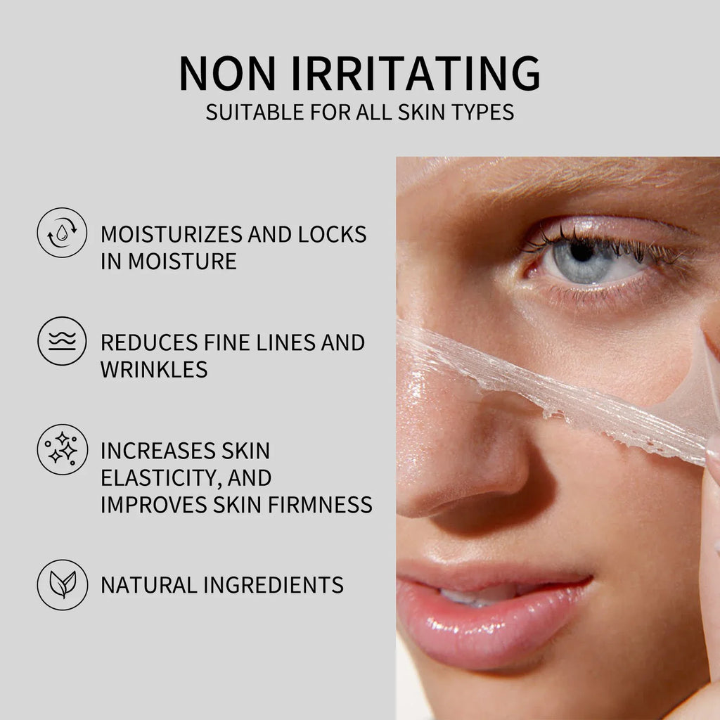 Korean Collagen Wrapping Peel Off Mask, Hydration & Anti-Wrinkle, Hydrolyzed Collagen Nourishment, Firming Skin